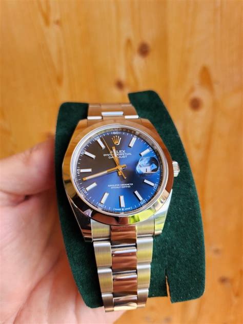 rolex datejust blau gebraucht|Rolex Datejust 41 Blau Riffelmuster Ref. 126300 von 2022.